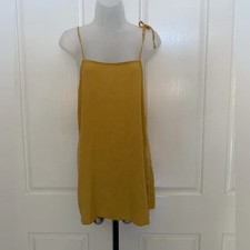 Forever 21 Yellow Spaghetti Strap Mini Dress Sz S