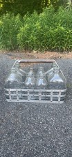 Antique Milk Bottle Carrier Caddy w/ Universal M. B. S. Inc Indianapolis Bottles
