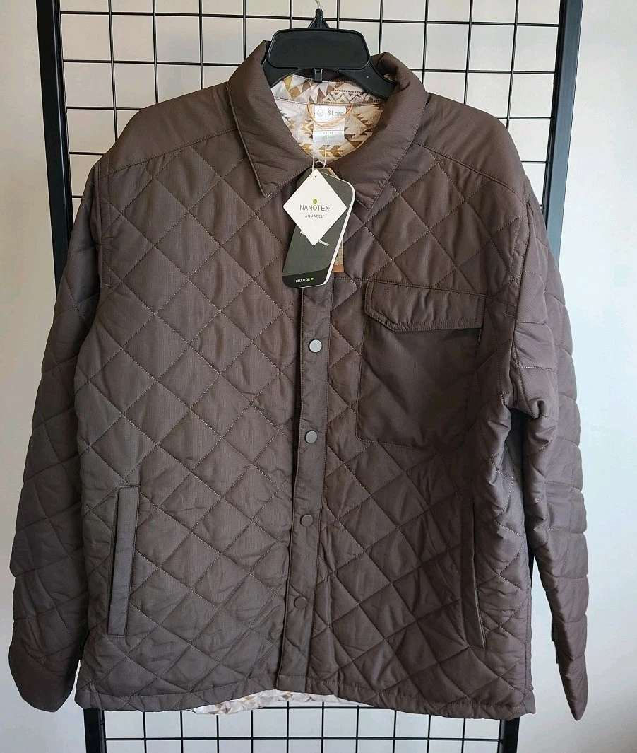 & Lore By Tahoe River Men's Reversible Coat Large Snap Buttons Brown Outerwear  image 6