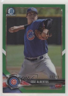 2018 Bowman Chrome Prospects Green Refractor 60/99 Jose Albertos #BCP229 2r7