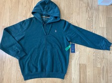 U.S. Polo Assn. Men s Green Full Zip Hooded Jacket Size L