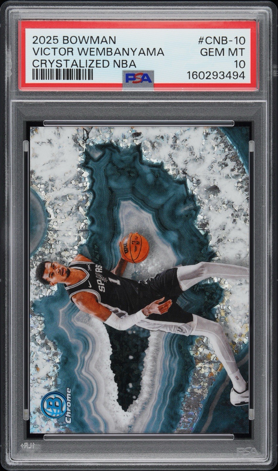 2025-26 Bowman Chrome Victor Wembanyama Crystalized Case Hit PSA 10