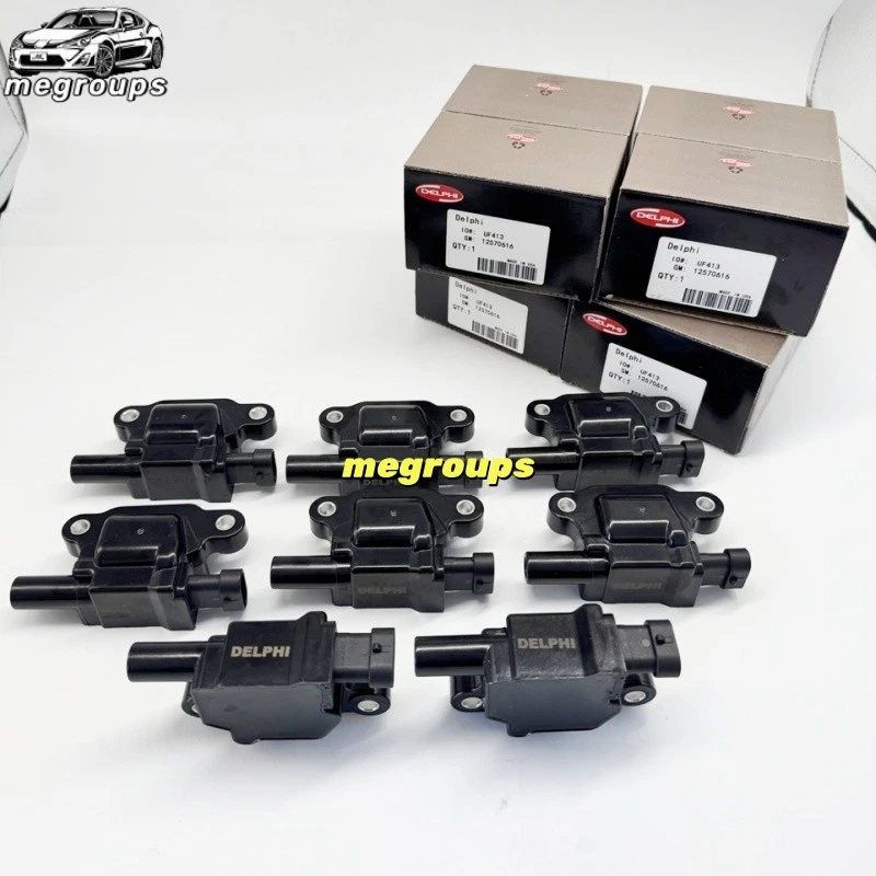 Delphi 8Pcs Ignition Coil UF413 for Chevy Silverado 1500 GMC 5.3L 6.0L 6.2L V8 Foto 2 de 4