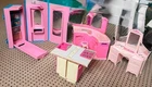 Vintage 1985 Barbie Vanity, Dressing Room and Stove lot!