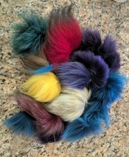 LOT OF MULTI COLORED DYED FOX FUR 1 TAIL FLY FISHING 70