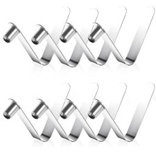 8 Pieces Paddle Spring Snap Clips - Tent Pole Spring Clips, Stainless Steel Push