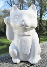 Benihana Maneki Neko Tiki Lucky Cat White Ceramic Mug Cup DW127