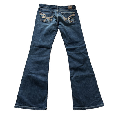 BKE Jeans Starlite 20 Stretch Low Rise Flare Blue Women 28x31 Retro y2k Western