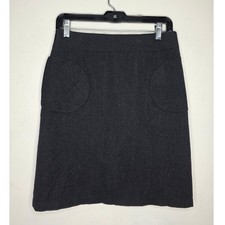 J McLaughlin classic dark grey fully lined wool skirt with pockets - 2 - career