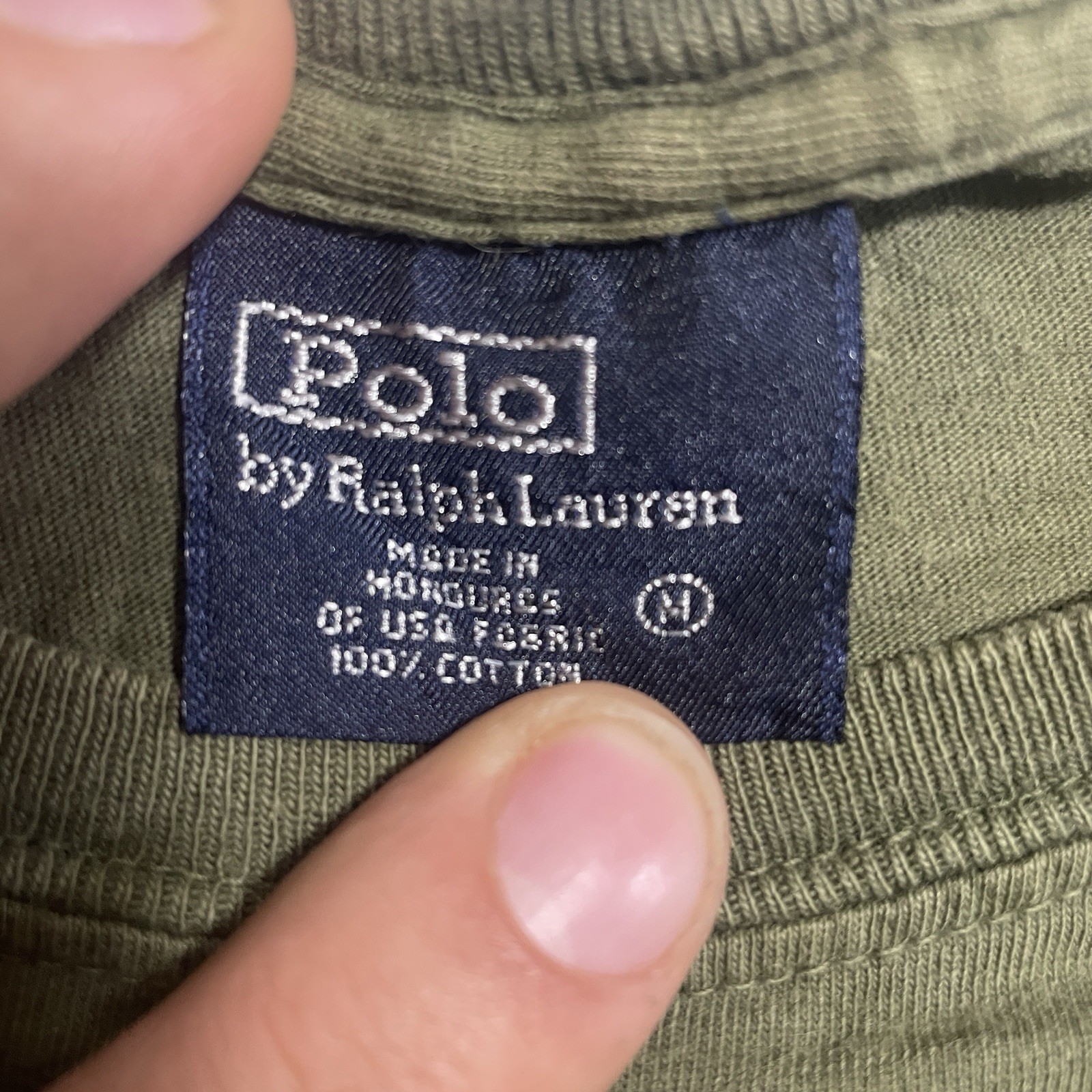 Polo Ralph Lauren uomo taglia media Y2K Pony vintage verde oliva