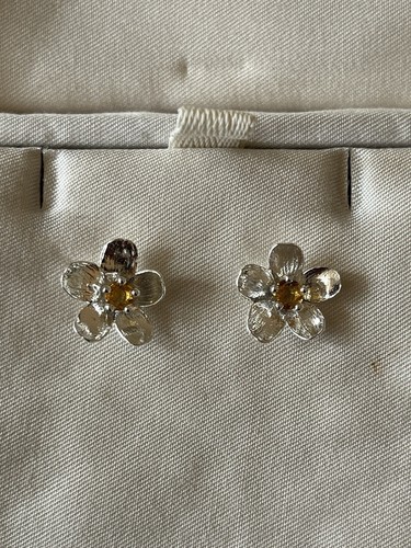 Alex Monroe Buttercup Earrings Studs with Citrine Gemstone Never Worn With Box - Picture 4 of 5