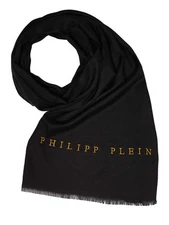 Philipp Plein Men Women Unisex Scarf Black Elegant Made in Italy