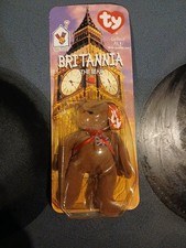Britannia The Bear-1999 McDonalds Ty Beanie Baby with Rare Errors 1993, OakBrook