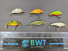 Bomber Vintage Screw Tail Lot of 6 Lures: Shallow Running (B)