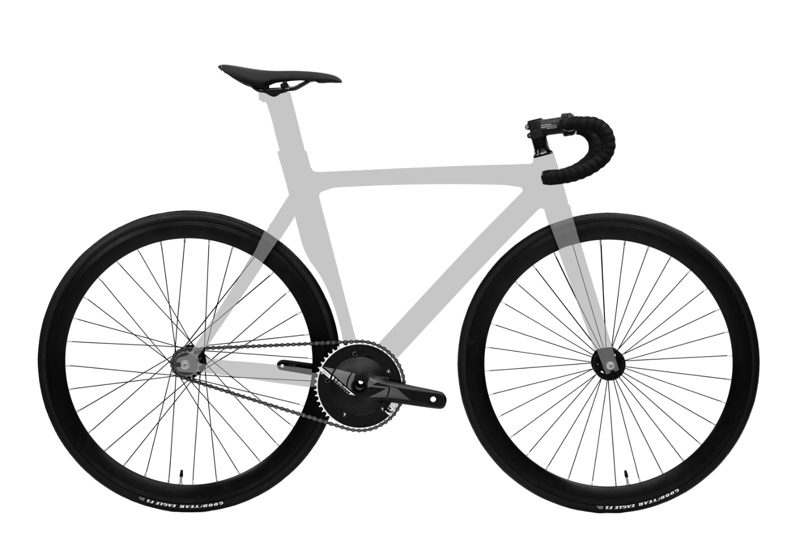 Fixie Fixed Gear Premium Build Kit 700c Wheelset Crank BB Chain Tires Bars Stem