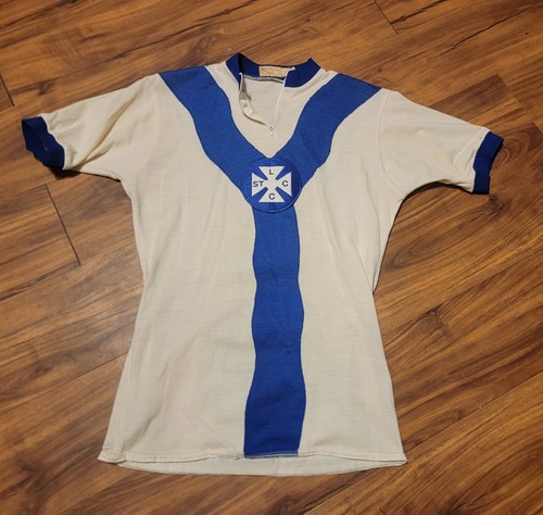 Vintage Bicycle Jersey 70s STLCC Fits Small/Medium Sewn/Embroidered RARE
