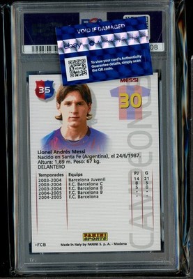 2004 Panini Sports Mega Cracks Barca Campeon Soccer Lionel Messi