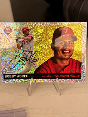 Topps Chrome Platinum Anniversary Bobby Abreu Phillies #412 Serial #/150