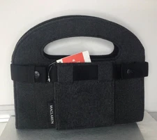 Maclaren NWT Charcoal Felt Mini Utility Tote for Stroller