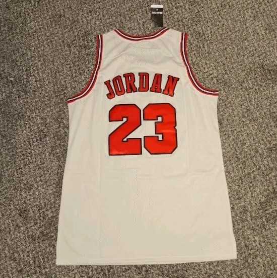 Michael Jordan New NBA jersey large premium Chicago Bulls basketball M&N white