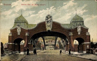 Ak Hansestadt Bremen,  Brücke über die kleine Weser - 5046144