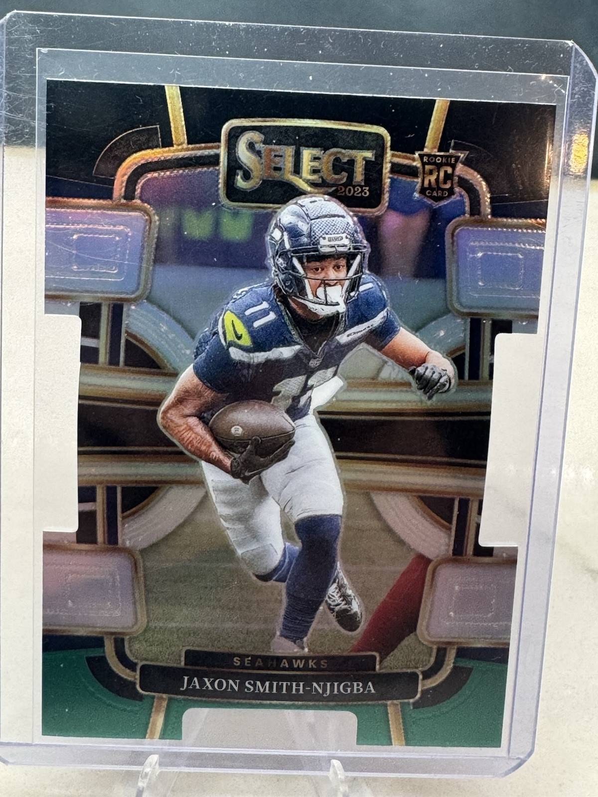 2023 Select Jaxon Smith-Njigba Black and Green Prizm Die Cut RC Concourse #87