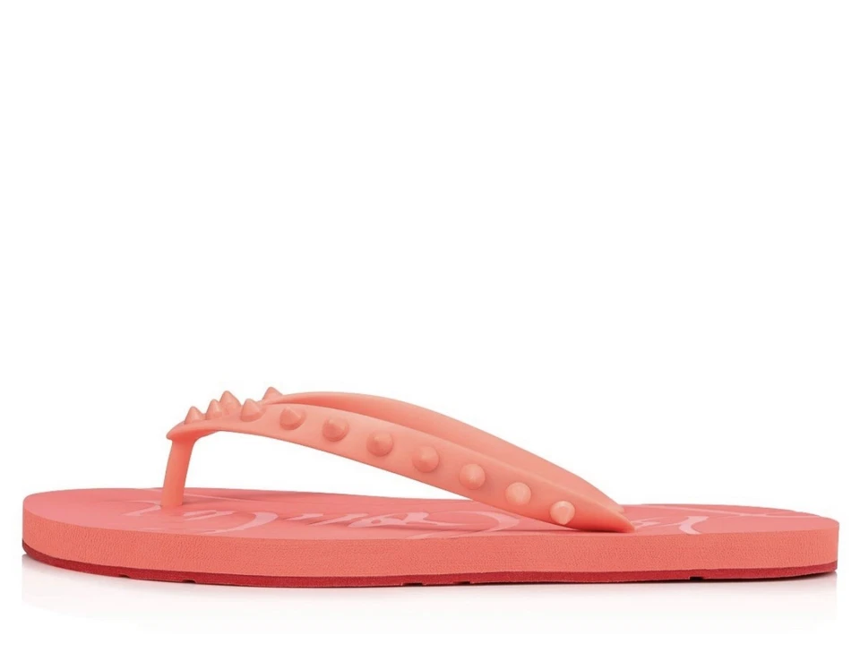 Chanclas CHRISTIAN LOUBOUTIN Loubi Donna Color Opereta Talla 37/6.5 Mujer NUEVAS Foto 3 de 4