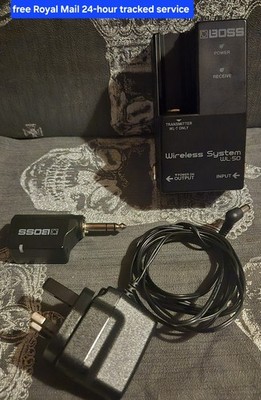 Boss WL-50 kabelloses Gitarrensystem Stromkabel kostenloser Versand UK PAT getestet bestanden