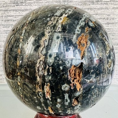 5.6LB Natural Ocean blue jasper gemstone sphere quartz crystal Healing