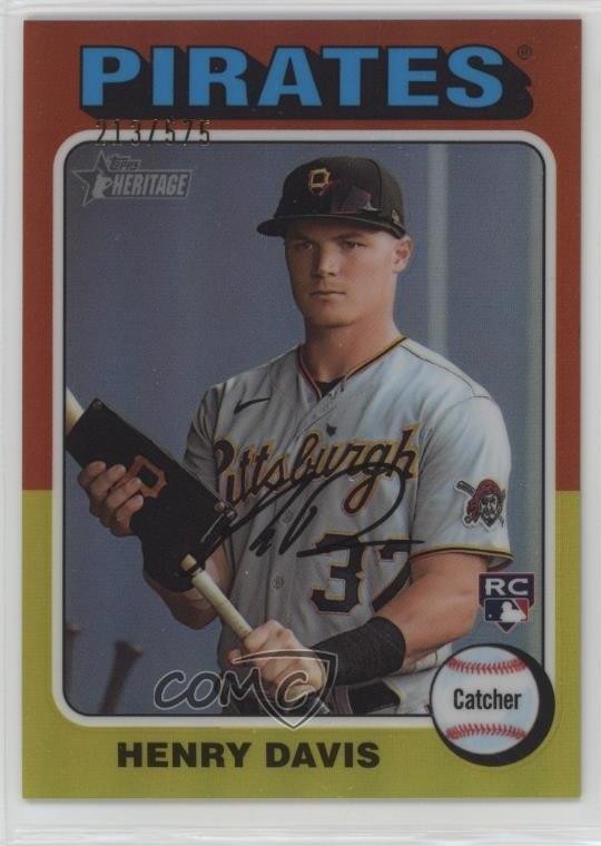 2024 Topps Heritage Chrome Refractor 213/575 Henry Davis #415 Rookie RC 0jm6