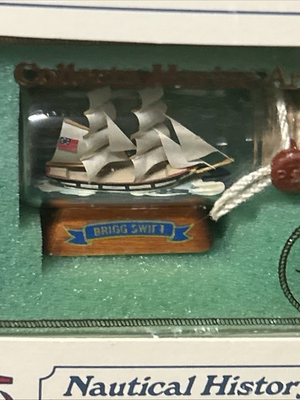 #ad Vintage U.S. Brig Swift Ship in a Bottle Legend Of The Sea US Navy FREE SHIPPING $12.99