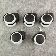 Office Chair Caster 2 inch Rubber Swivel Wheels Heavy Silent Replacement 5pc