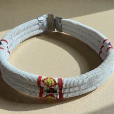 Vintage Zulu Beaded Belt – South African Tribal Waist Belt – Glass Seed Beads