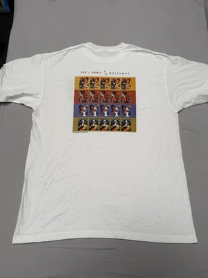 USPS 37 Cent Stamp Collector T-shirt Bailamos Cha Cha Cha -L