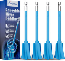 Silicone Resin Mixer Paddles, 4 pcs Epoxy Mixer for Drill - Paint Stirrer for Dr