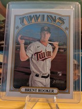 2021 Topps Heritage Brent Rooker Rookie Card #511 Twins/A's. rookie card picture