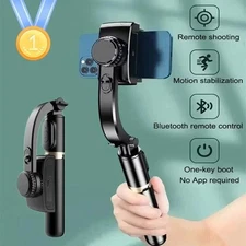 Phone Handheld Gimbal Stabiliser:Bluetooth, Foldable,Selfie Stick,Steady Shot ⊥