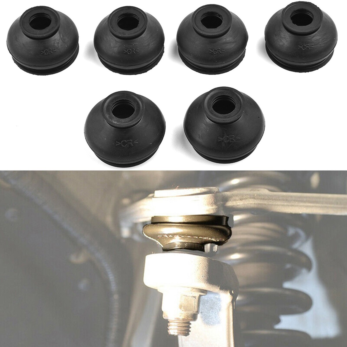 Ball Joint Dust Boots 6x Universal Rubber Tie Rod End &ndash; Heavy Duty Protection Tie Rod End Dust Covers