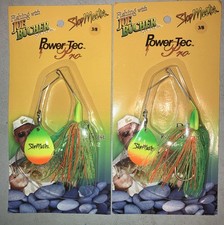 ( 2 ) Joe Bucher Slop Master 3/8 oz Fire Tiger Spinner Baits
