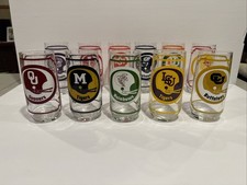 Vintage 1975 Sam's Collector's Series Football Glasses Set of 11