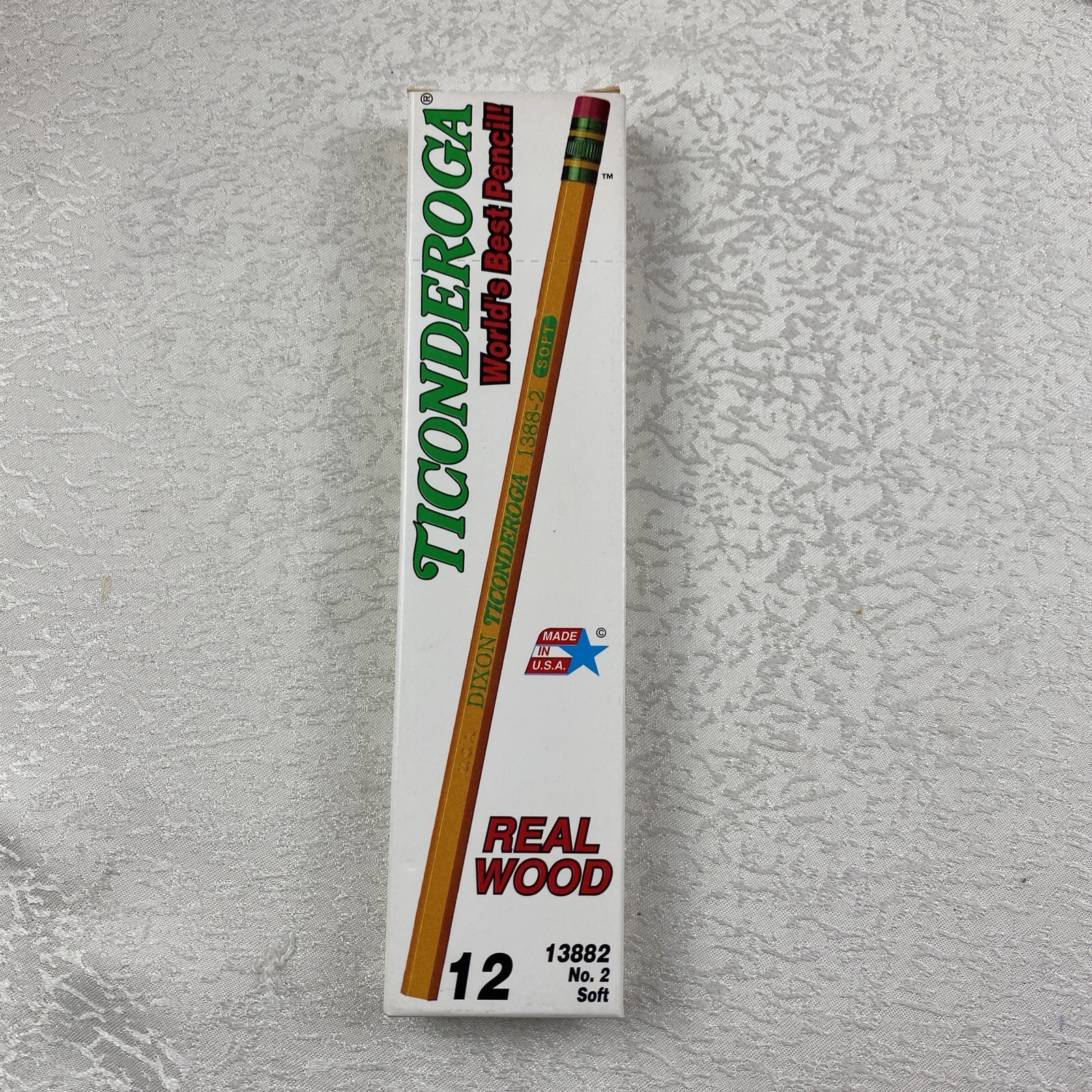 Vintage Dixon Ticonderoga No 2 Soft Real Wood USA Yellow Pencils-image