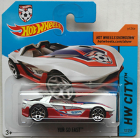 Hot Wheels Yur So Fast Perlmuttweiß/Rot FußBall Soccer Neu/Ovp Auto Toy Car Hw