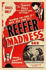 "Reefer Madness" 1950s Marijuana Adult Vintage Style Movie Poster  - 24x36