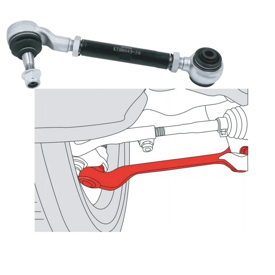 LYKT 2pcs Adjustable Control Arms Front Camber Kit for BMW 328、330、325、M3、X1 Foto 3 de 4