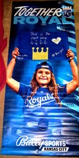 2021 Kansas City Royals Fan #2 KAUFFMAN STADIUM USED VINYL BANNER 2 Sided