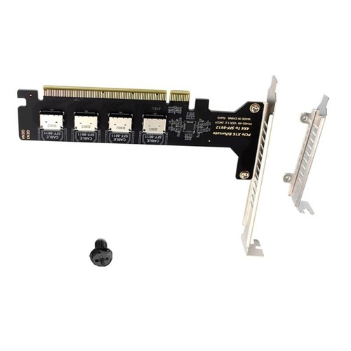 PCIe X16 To 4Port Oculink SFF 8612 SFF 8611 Adapter Expansion Card For Mainboard - Afbeelding 7 van 8