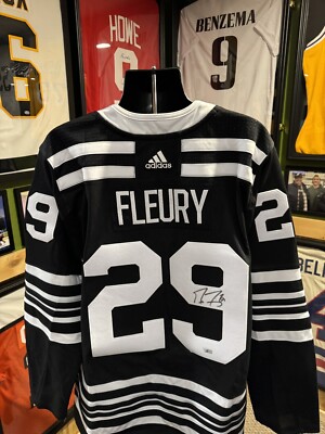 MARC-ANDRE FLEURY Autographed Blackhawks Authentic Alternate Jersey  FANATICS COA