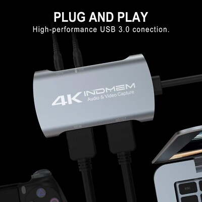 HD Audio Video Capture HDMI to HDMI 4K USB2.0 1080P Game Live Streaming Card