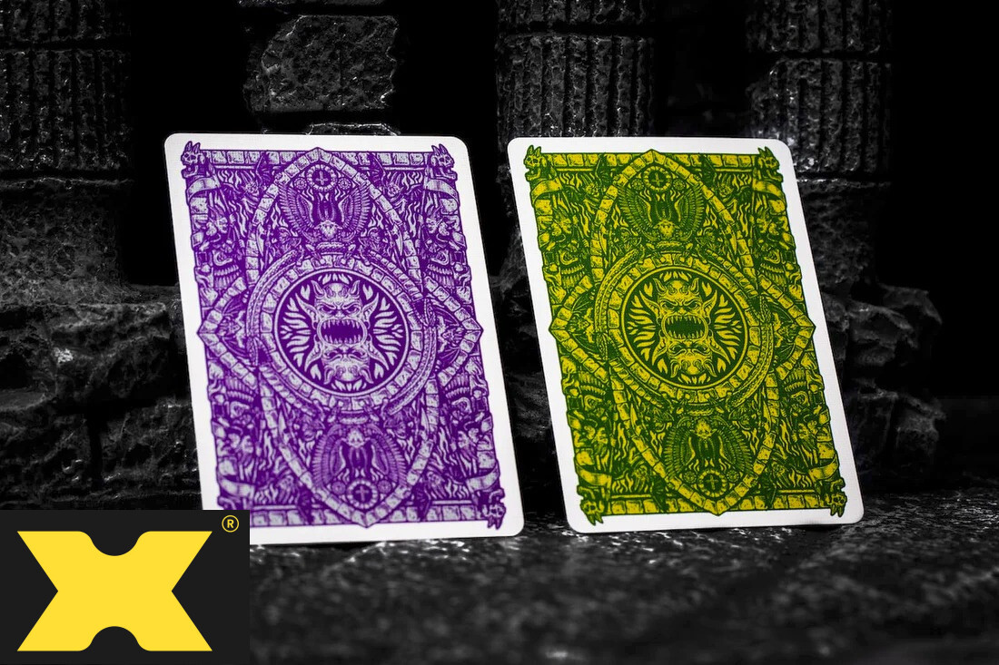 Inferno Emerald Blaze Playing Cards by Riffle Shuffle X Darkside