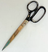 Clauss no 3768RP Scissors 8" Chrome and Black Color 8" Dressmakers Vintage